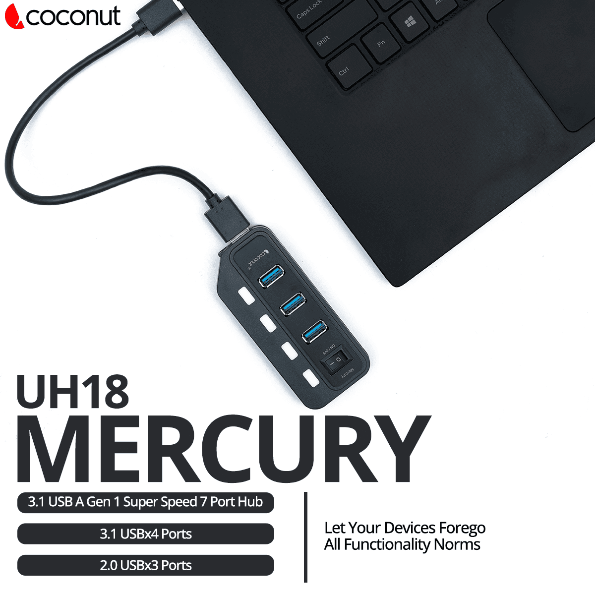 UH18 Mercury 7 Port USB Hub