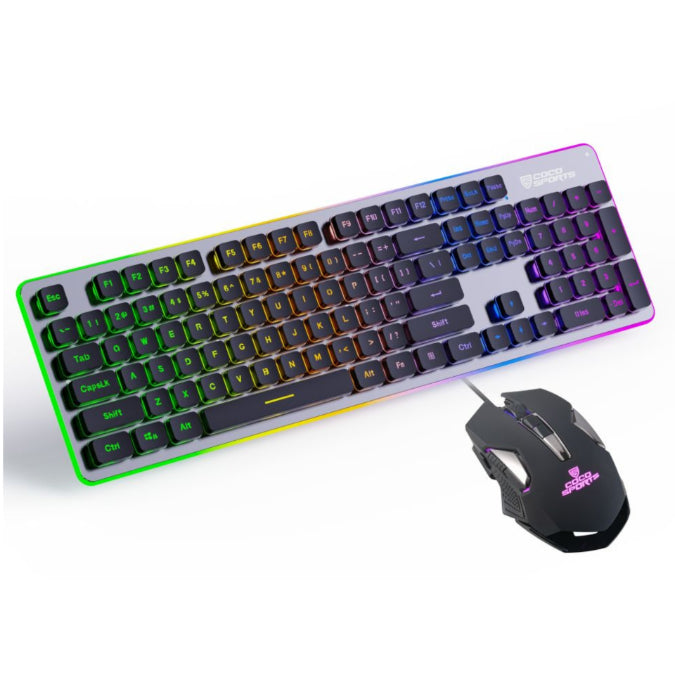 Glassy Gaming Keyboard Mouse Wired Combo