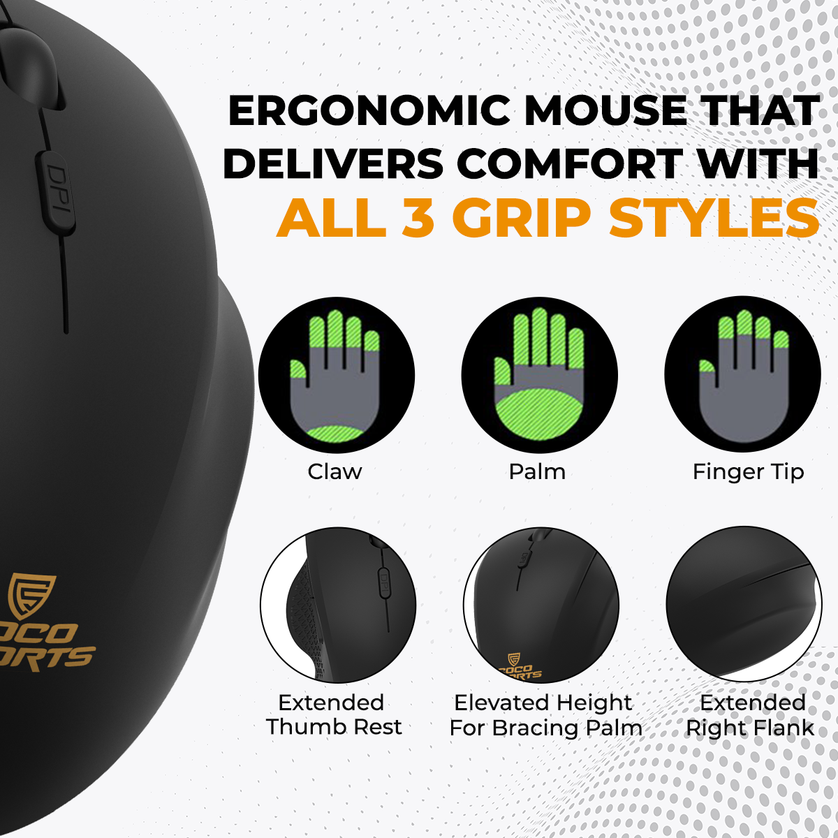 Rock Ergonomic Wireless Mouse