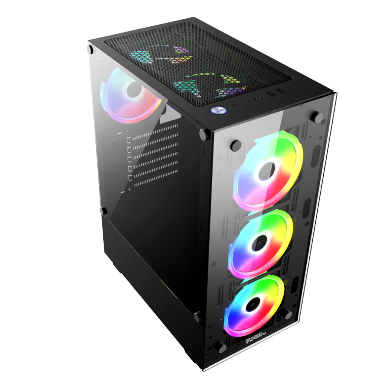 X2 Mid-Tower ATX Gaming Cabinet, 4 x 120m aRGB fans with Remote