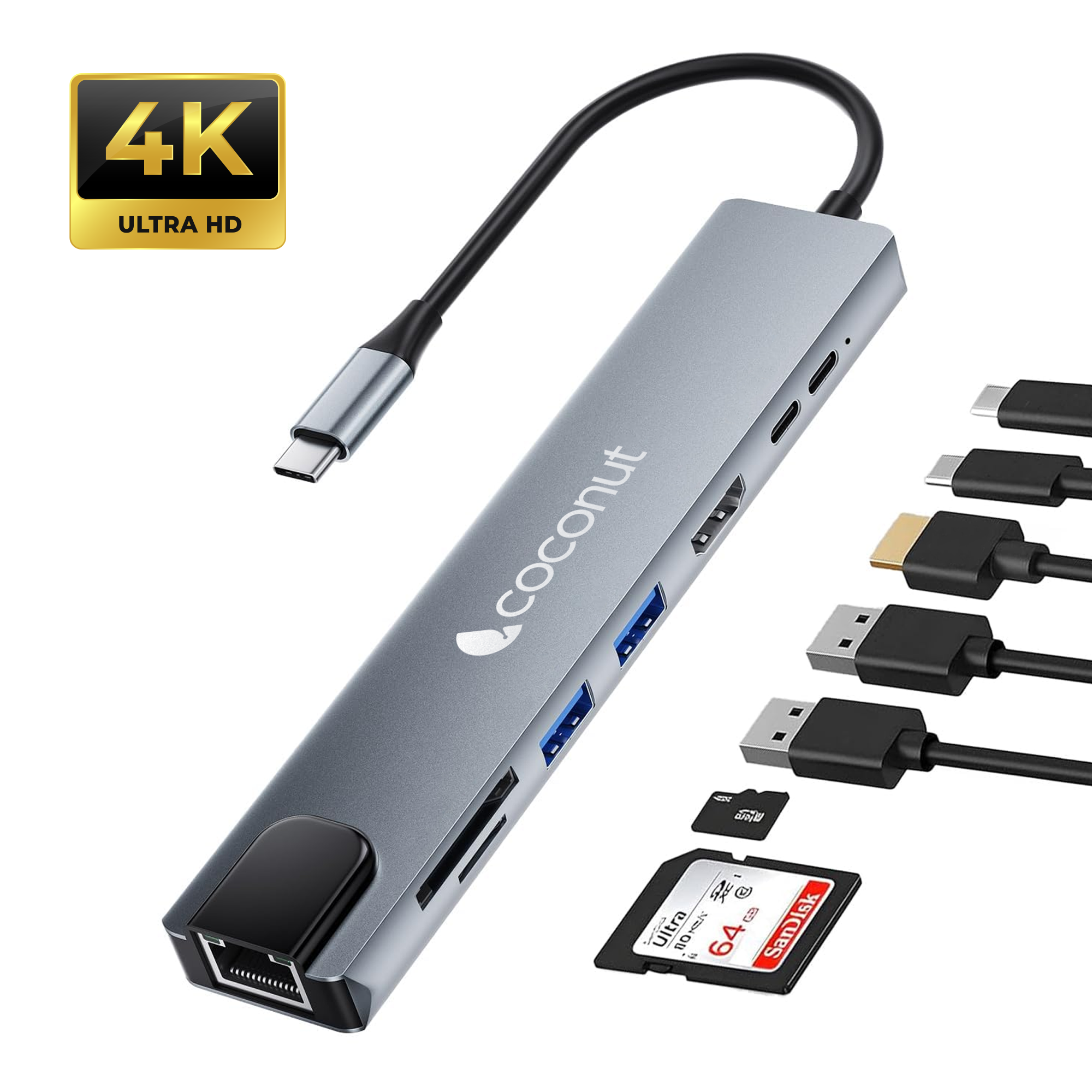 X3 - 8 in 1 USB-C Docking Hub with 4K HDMI