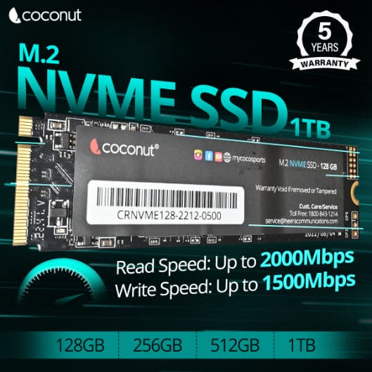 1TB NVMe PCIe SSD 2280 for fast storage and performance