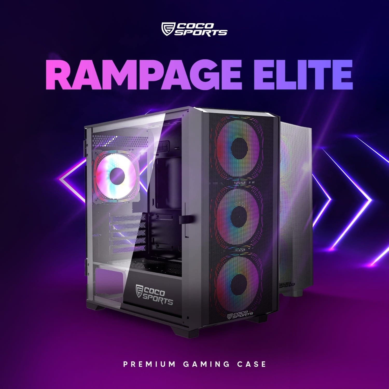 Rampage 5000D ELITE-M ATX case with Type C and USB ports