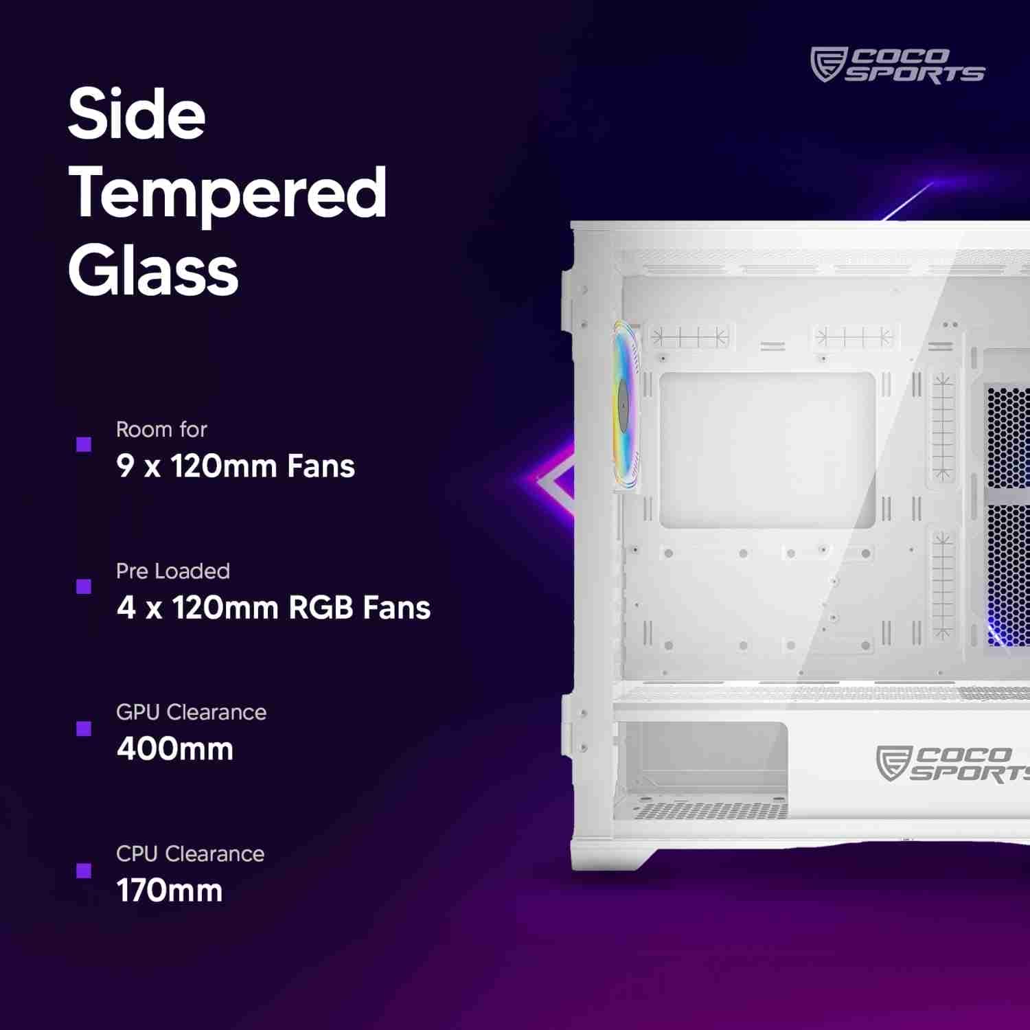 Rampage Elite Mesh aRGB (M-ATX) Mid Tower Gaming Cabinet (Black)