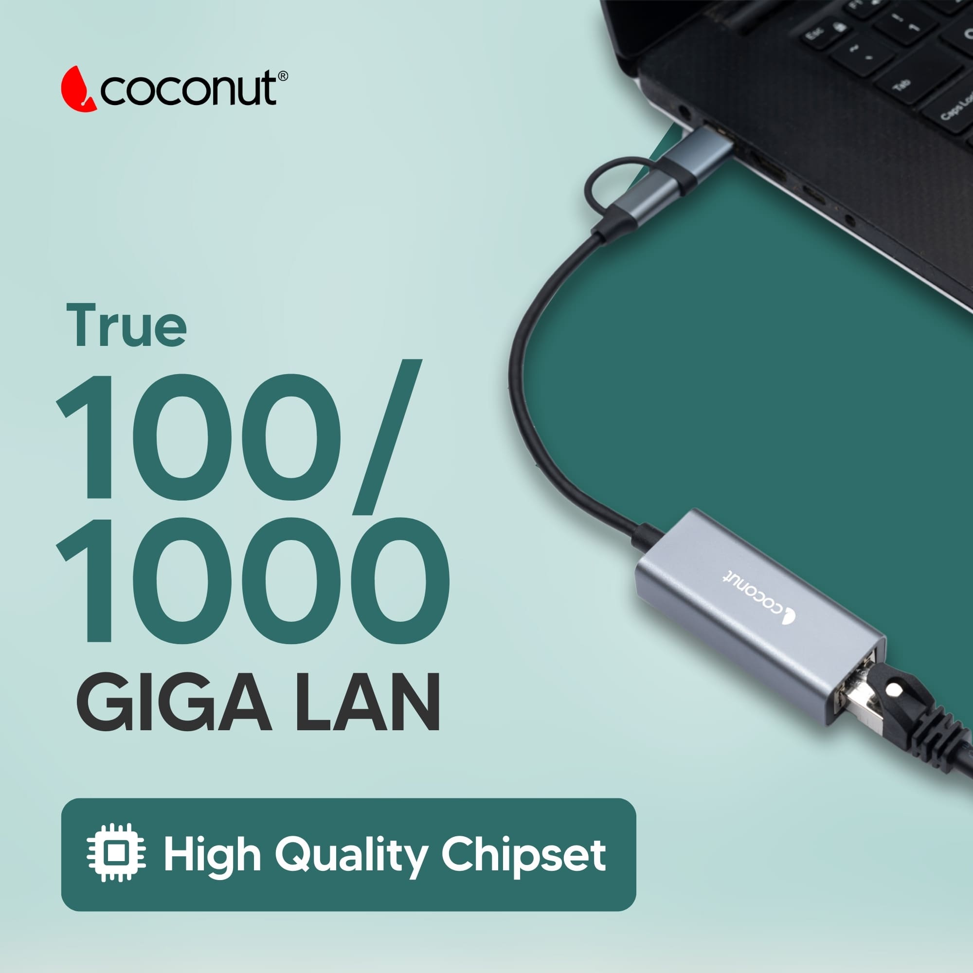 GLM03 USB LAN adapter for fast and reliable wired internet connection