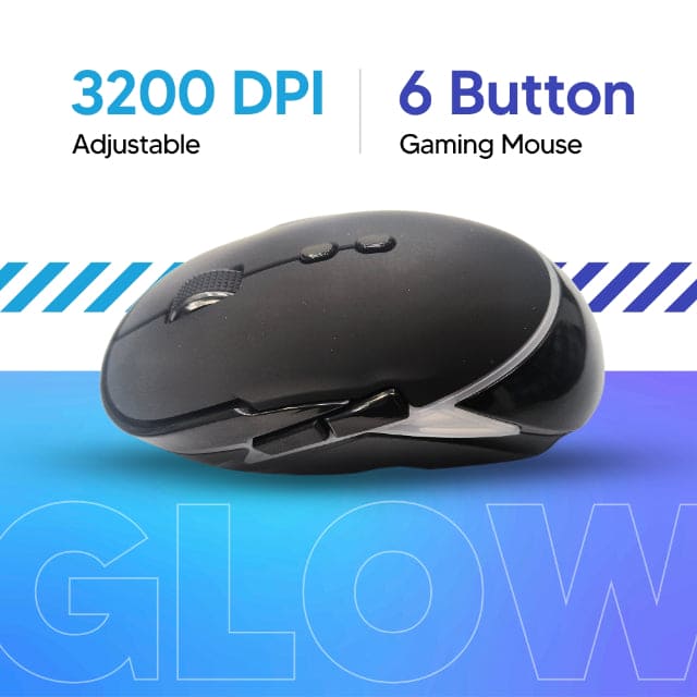Glow multi-device wireless gaming mouse with customizable RGB lighting