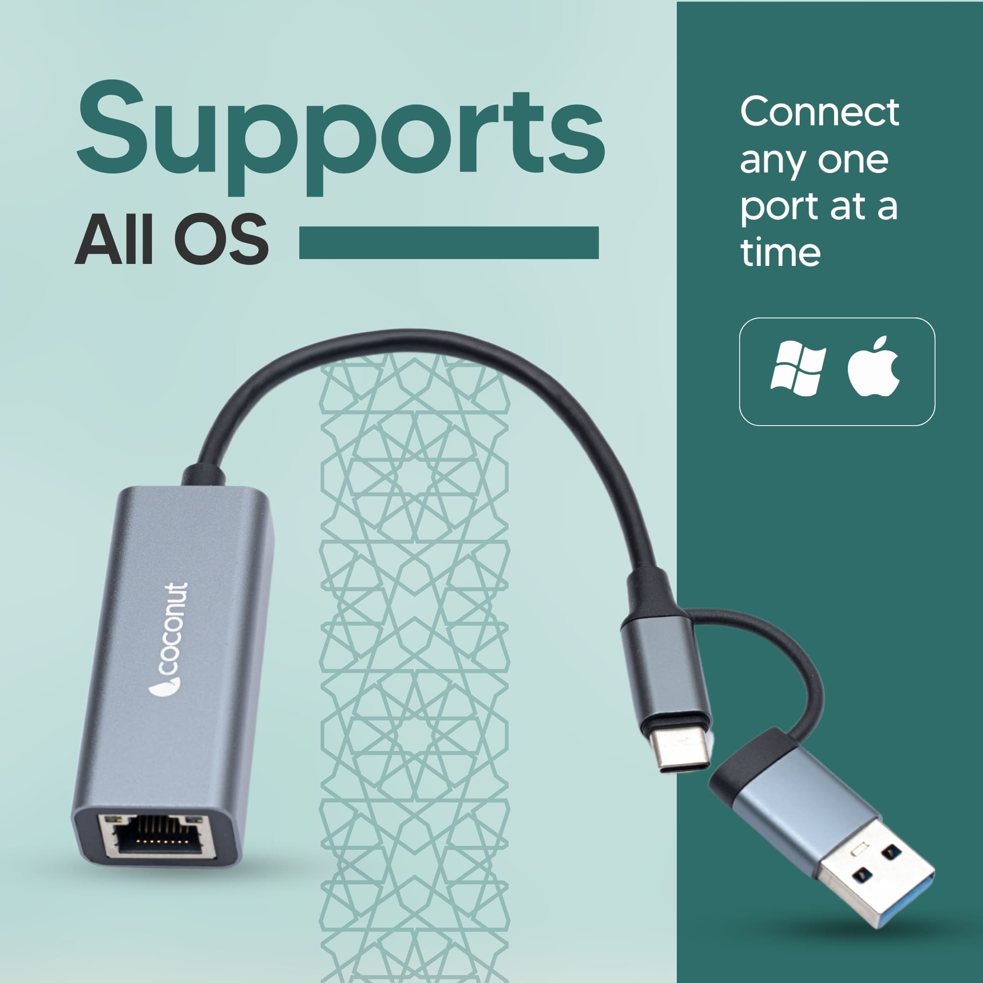 GLM03 USB LAN adapter for fast and reliable wired internet connection