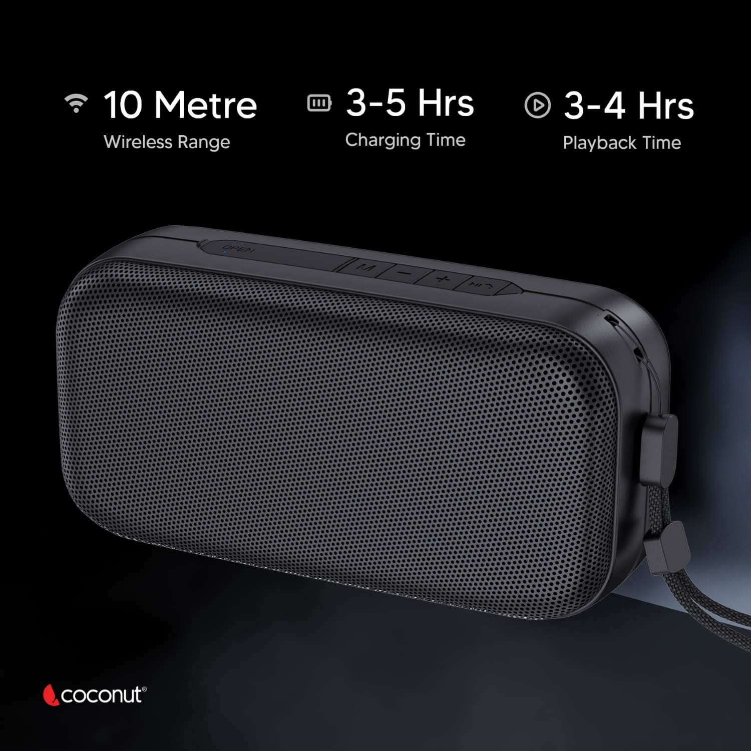 JAMMY 12W Wireless Speaker with USB & AUX connectivity options