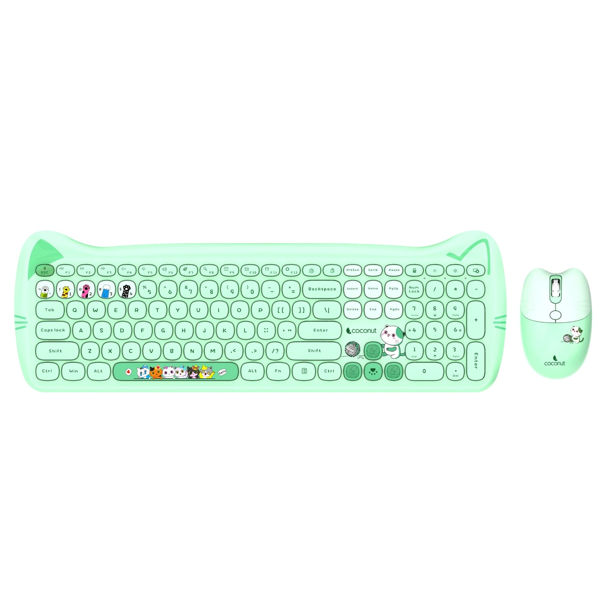 Retro Poppy Wireless Keyboard and Mouse Combo with vibrant design