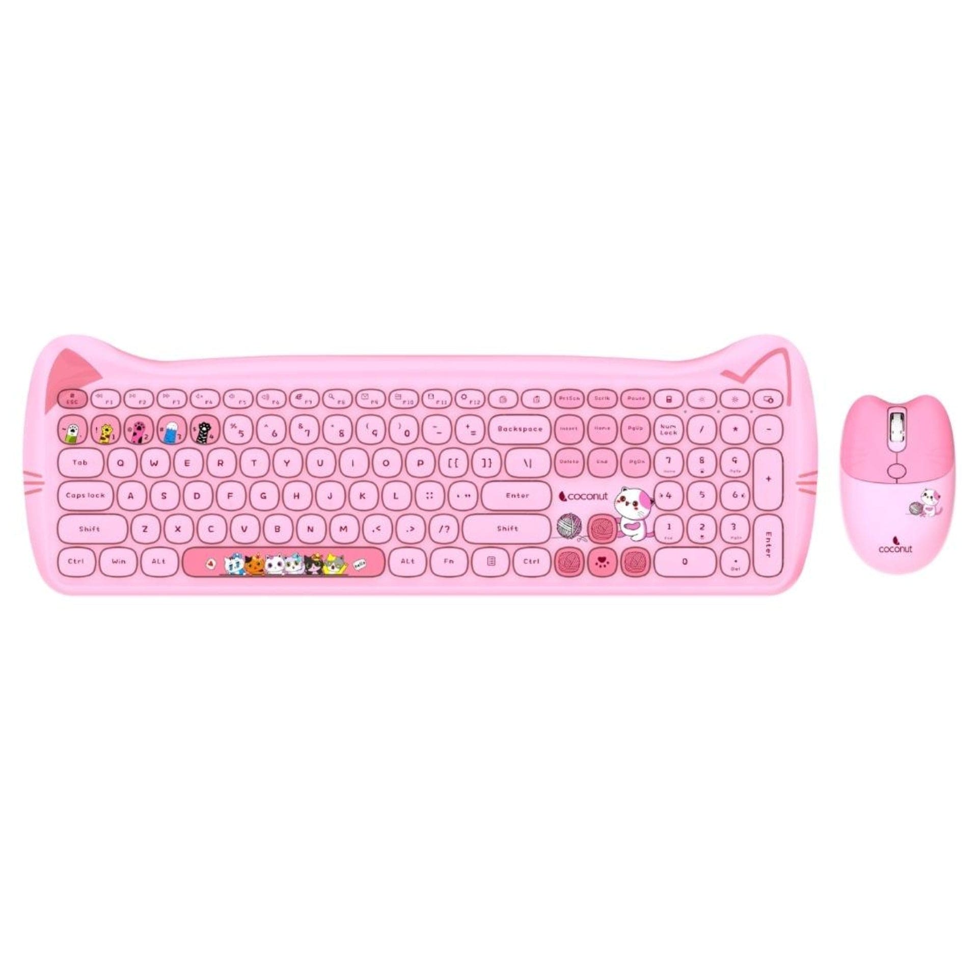 Retro Poppy Wireless Keyboard and Mouse Combo with vibrant design
