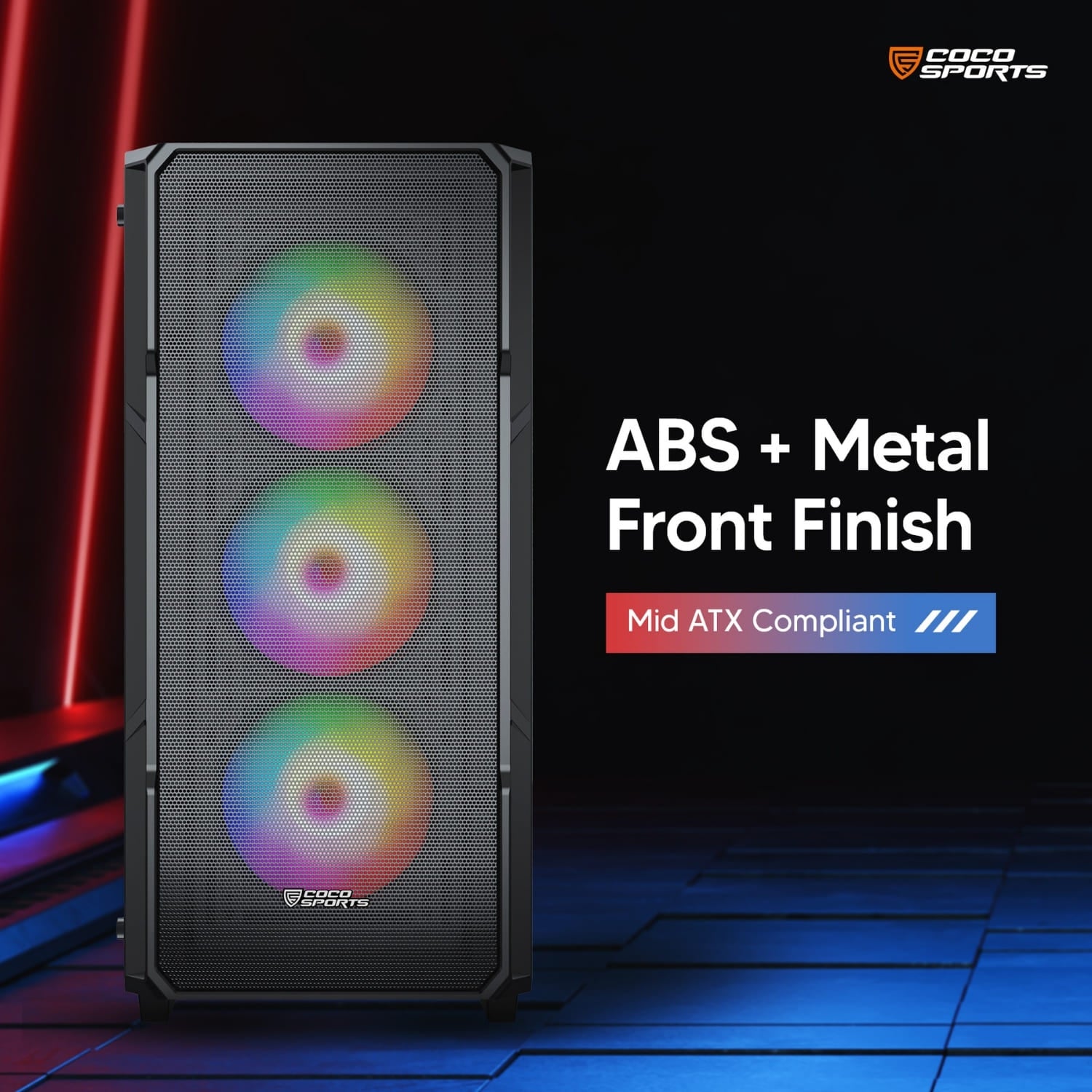 Core 100M Gaming Cabinet, Mid ATX in Black & White