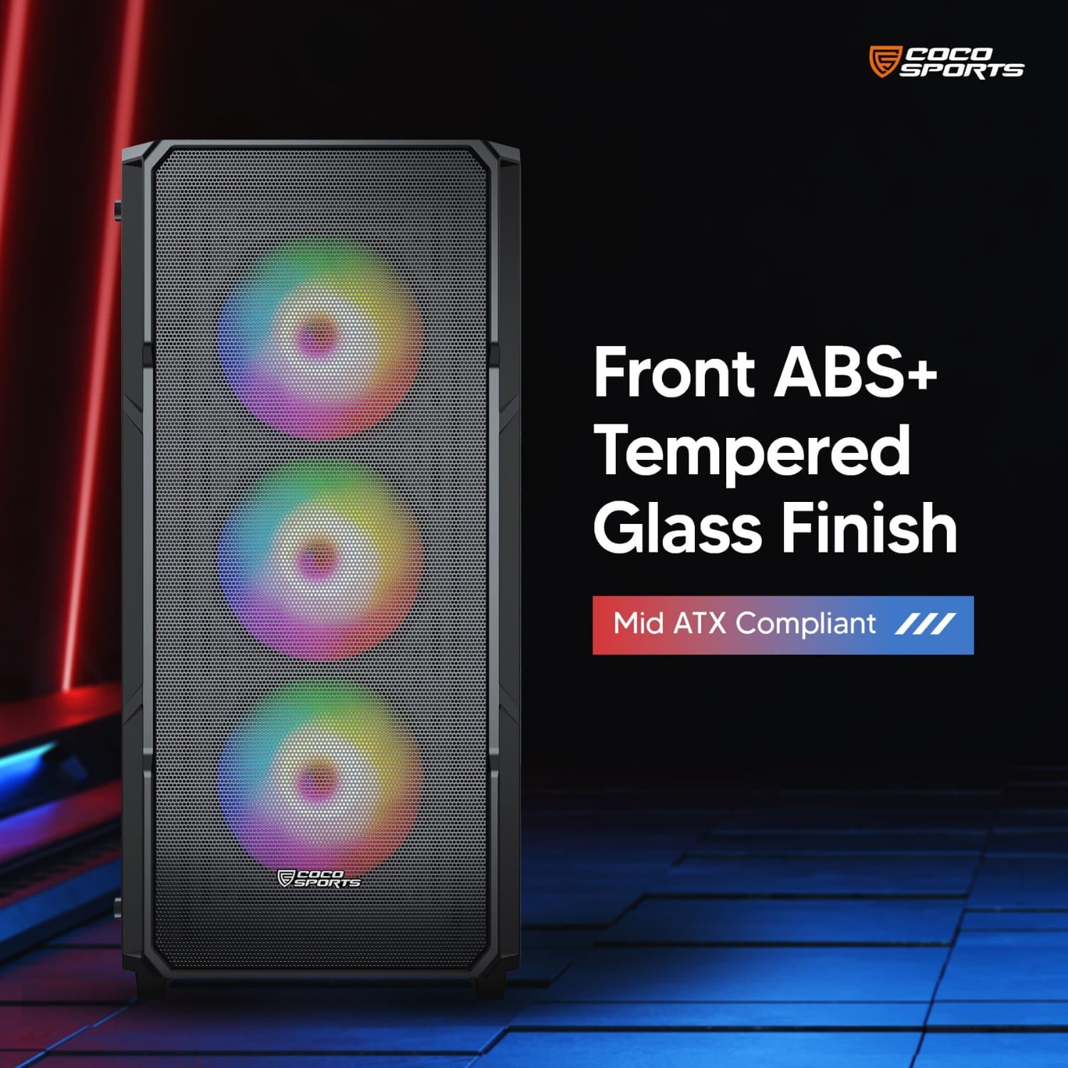 Core 200M Gaming Cabinet, Mid ATX - Black and White design