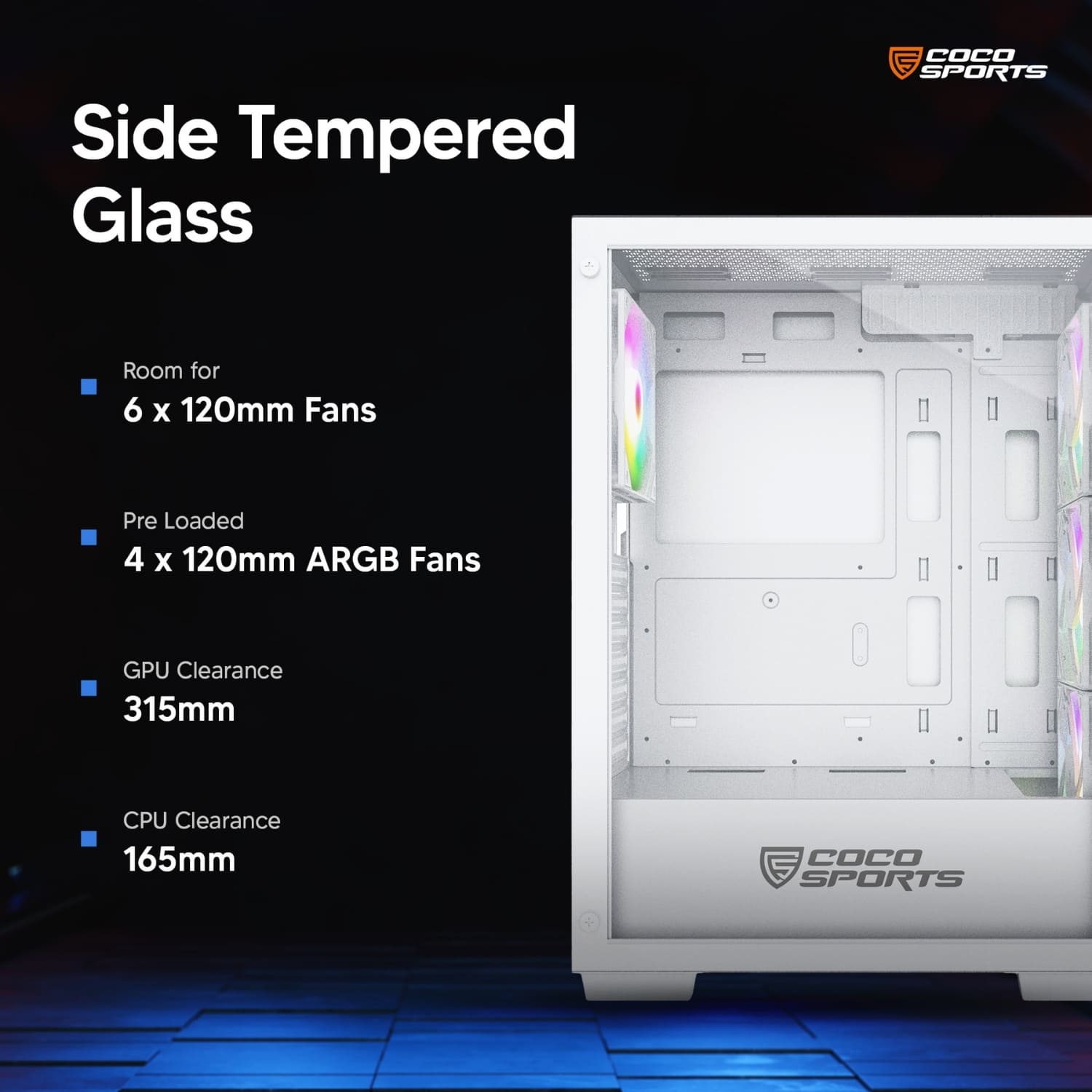 Core 200M Gaming Cabinet, Mid ATX - Black and White design