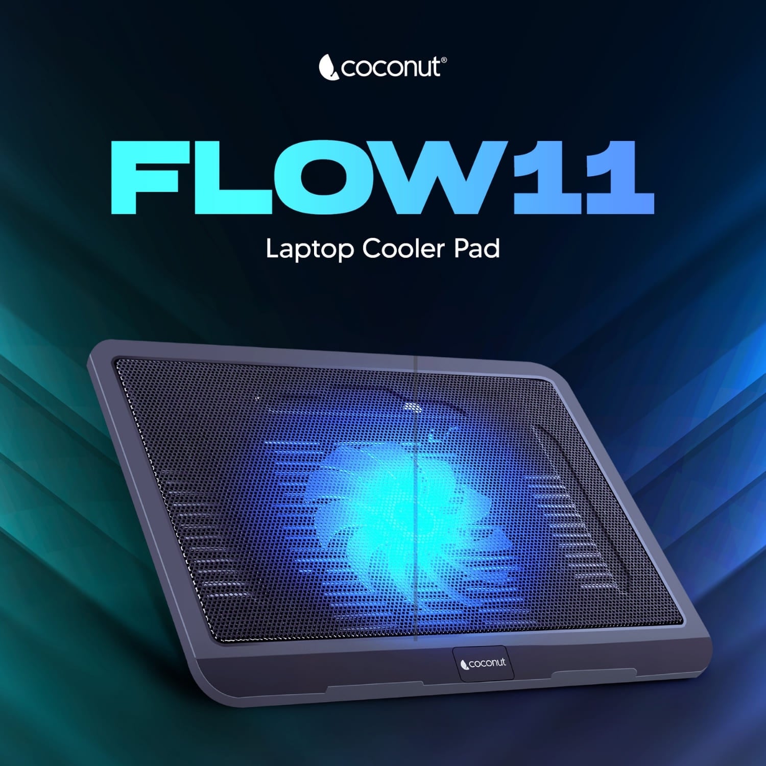 Folow 11 Laptop Cooler Pad with sleek design and cooling fans
