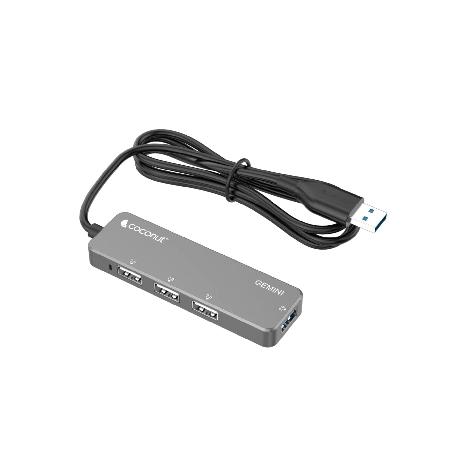 UH23 Gemini 4-port USB hub with sleek, compact design