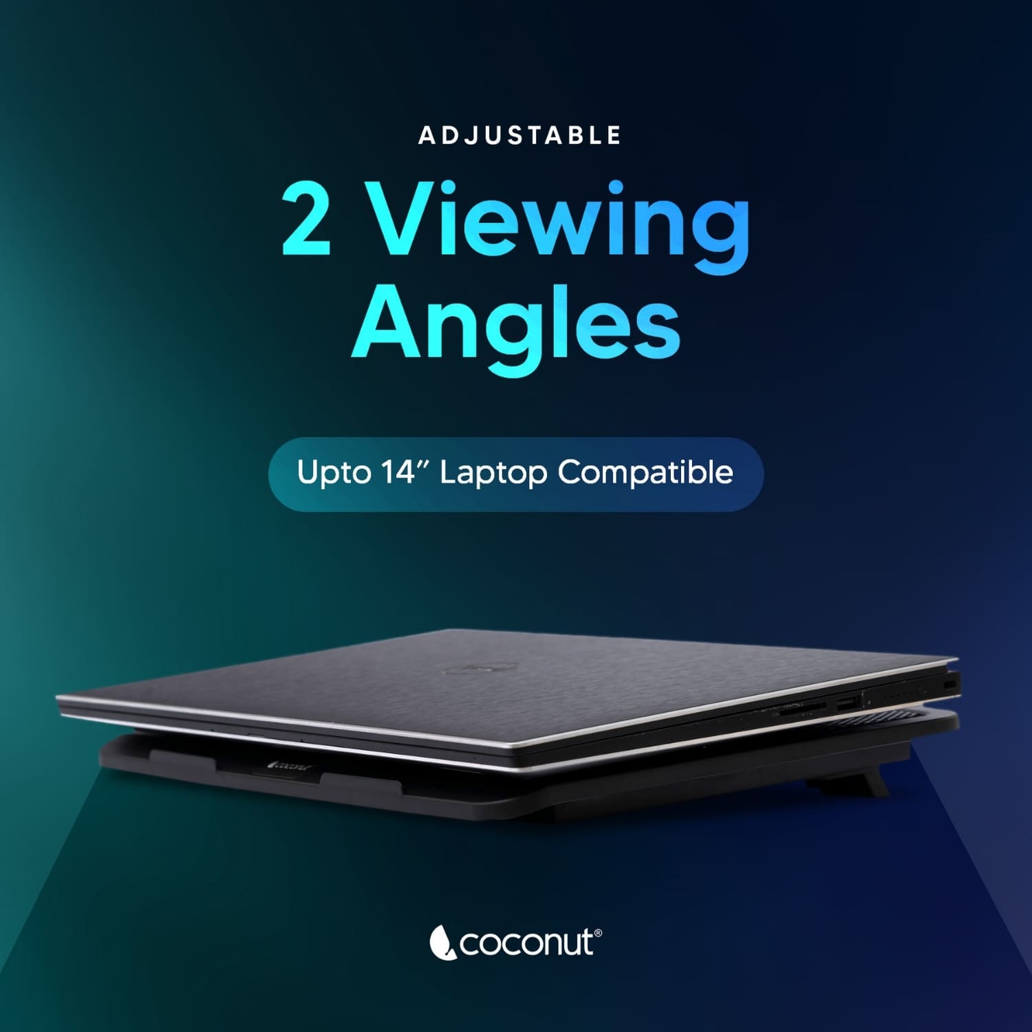 Folow 11 Laptop Cooler Pad with sleek design and cooling fans