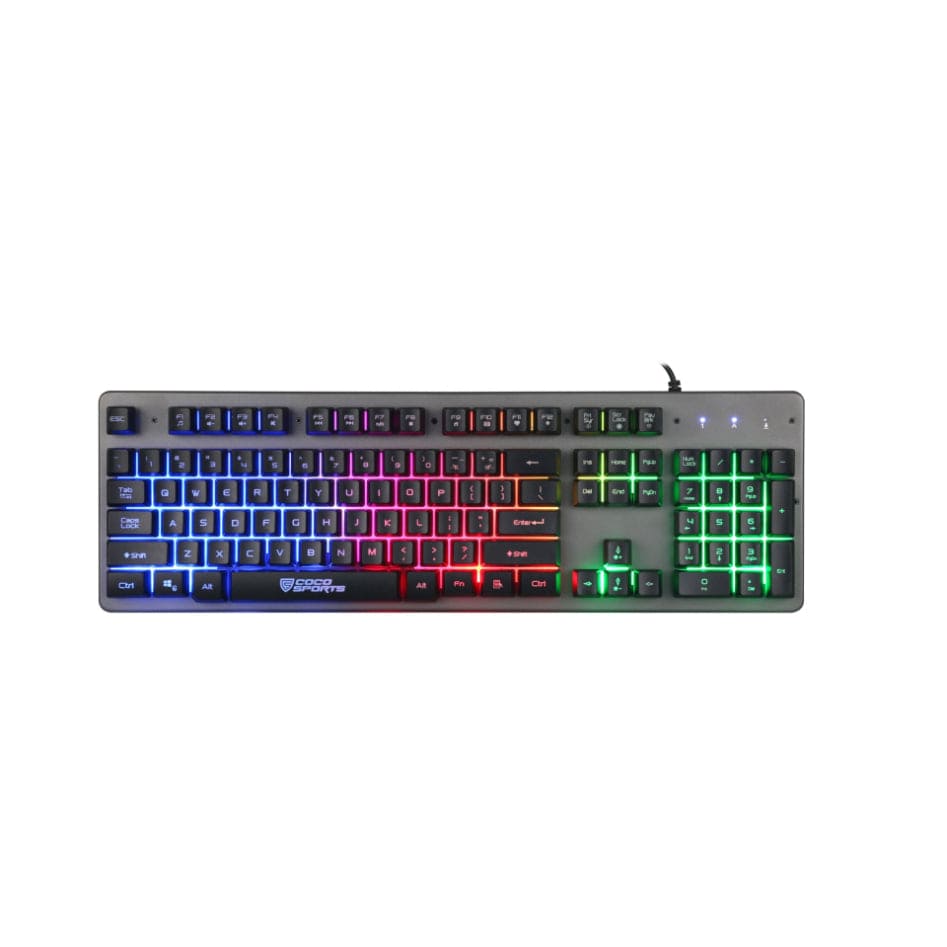 K17 Slam Wired Membrane Gaming Keyboard with customizable RGB lighting