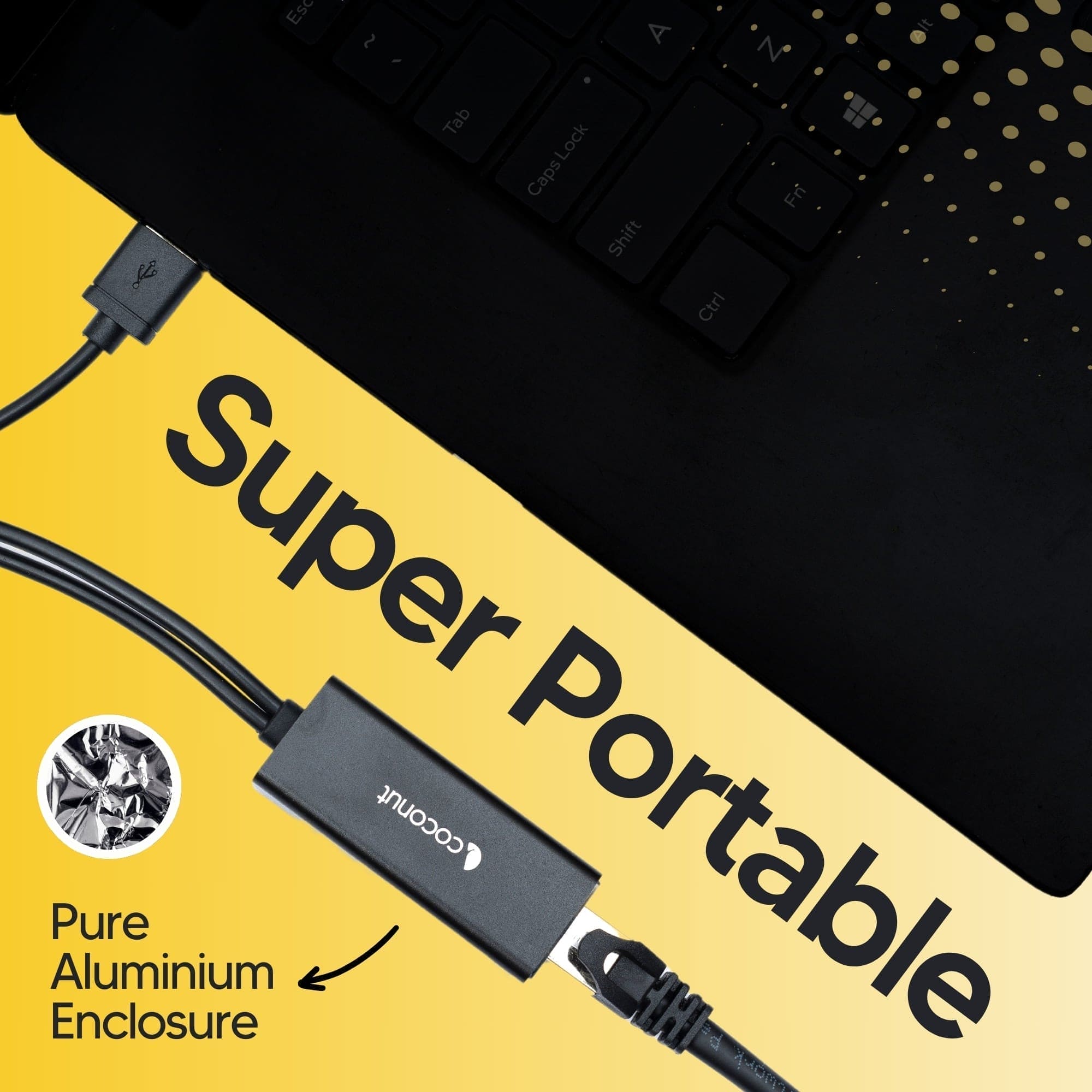 GLM04 USB/MicroUSB Ethernet Adapter for fast internet connectivity