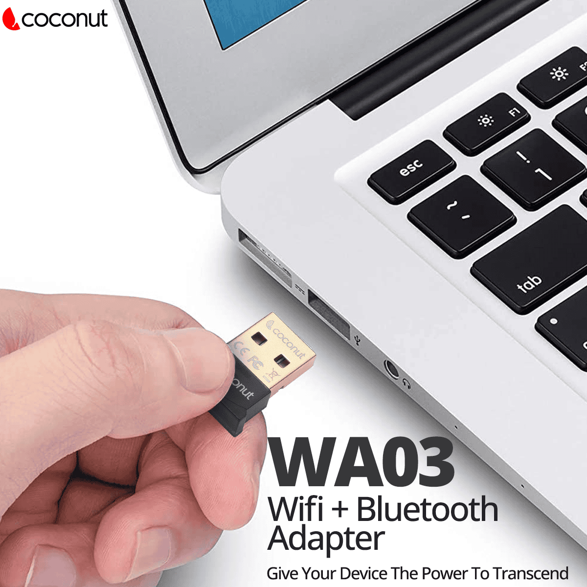 WA03 Bluetooth Adapter, Bluetooth 5.0, Gold Plated Design