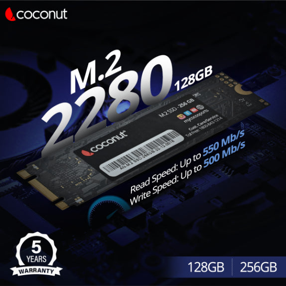 128GB M.2 SSD (2280) for fast storage upgrade