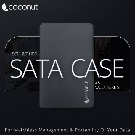 SC11 2.5-inch HDD/SSD USB 2.0 SATA casing for secure data storage