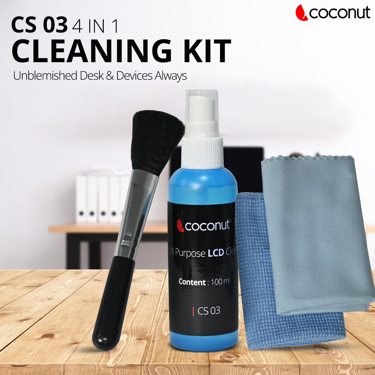 CS03 4-in-1 Cleaning Kit for Gadgets - Compact and Efficient