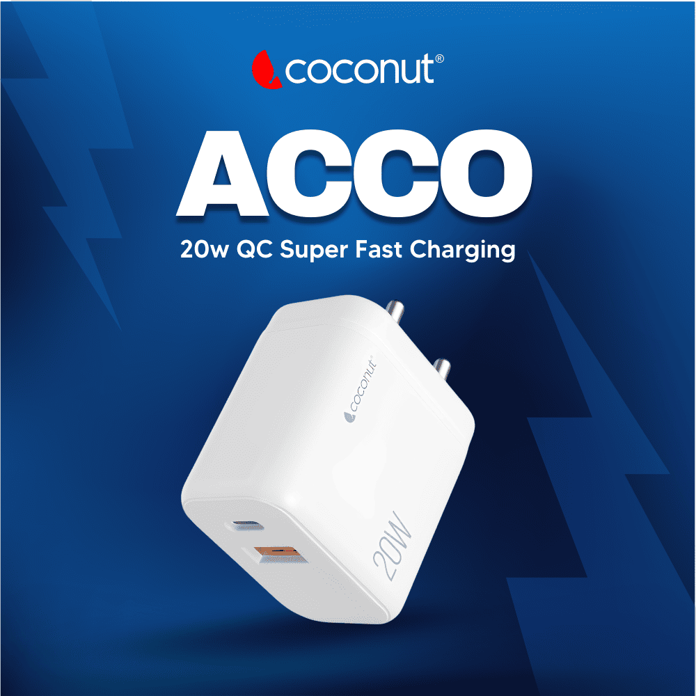 ACCO Adapter 100-240V 50/60Hz with 1USB A, 20W power
