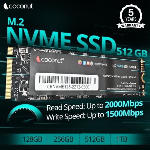 512GB NVMe PCIe SSD 2280 for high-speed data storage