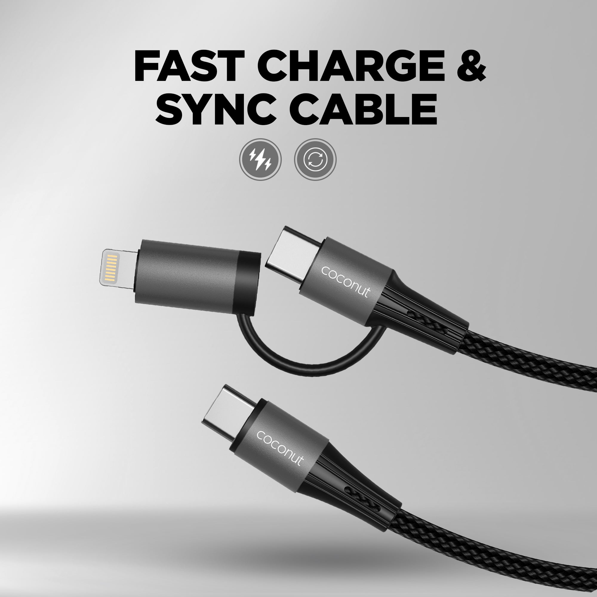 1M C19 2-in-1 Fast Charging Cable for Multiple Devices