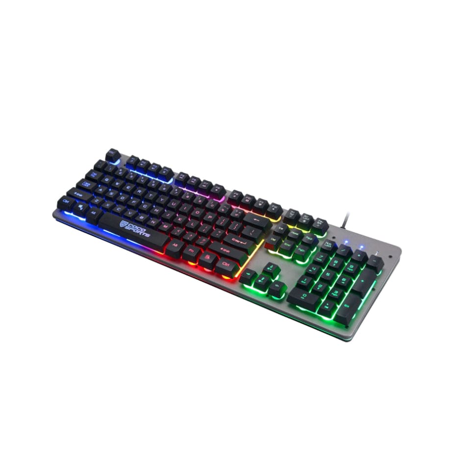 K17 Slam Wired Membrane Gaming Keyboard with customizable RGB lighting