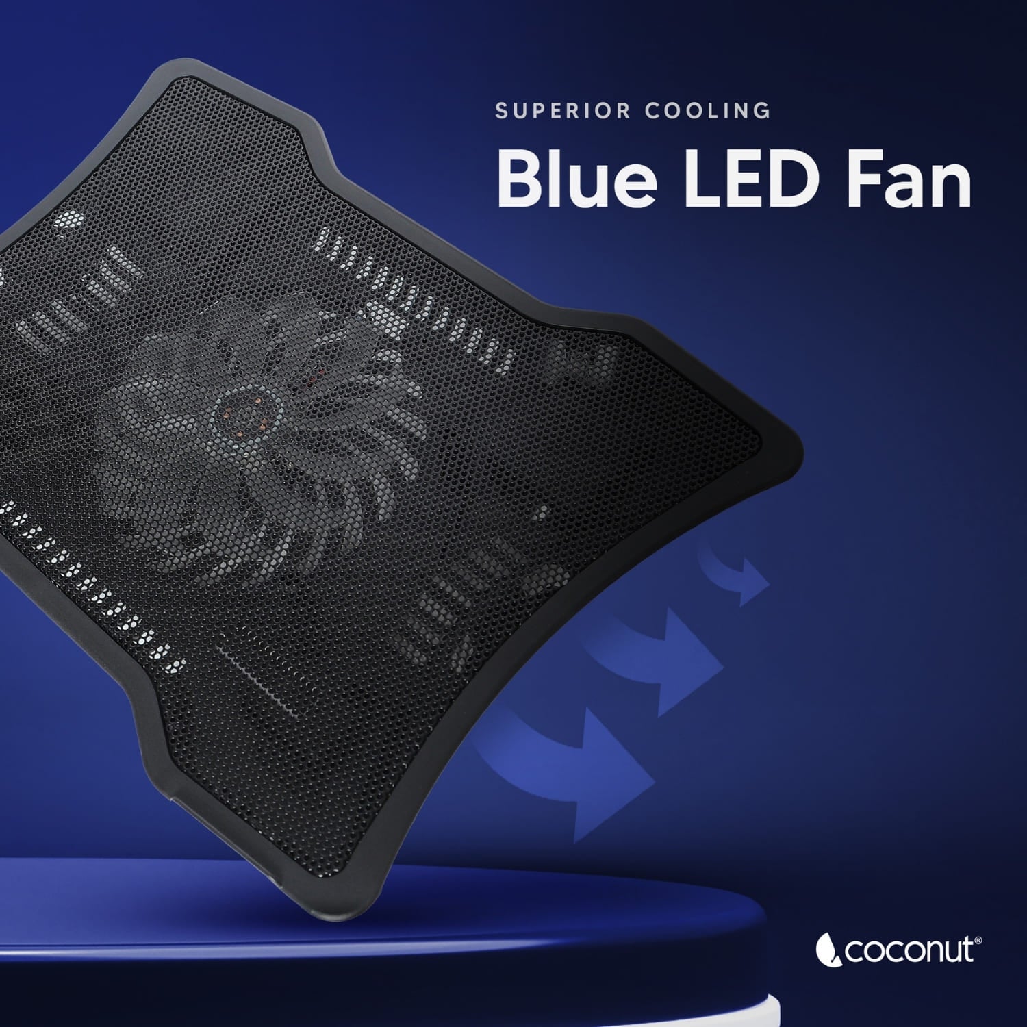 Flow 13 Laptop Cooler Stand with adjustable height and cooling fans