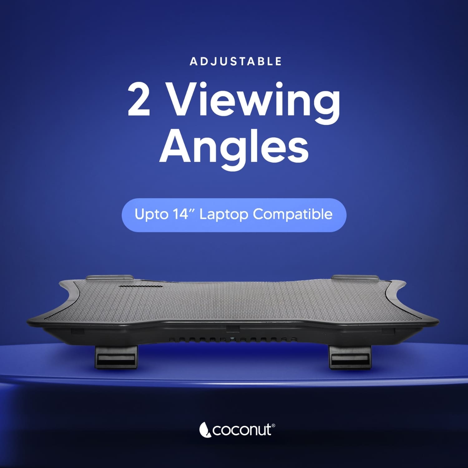 Flow 13 Laptop Cooler Stand with adjustable height and cooling fans