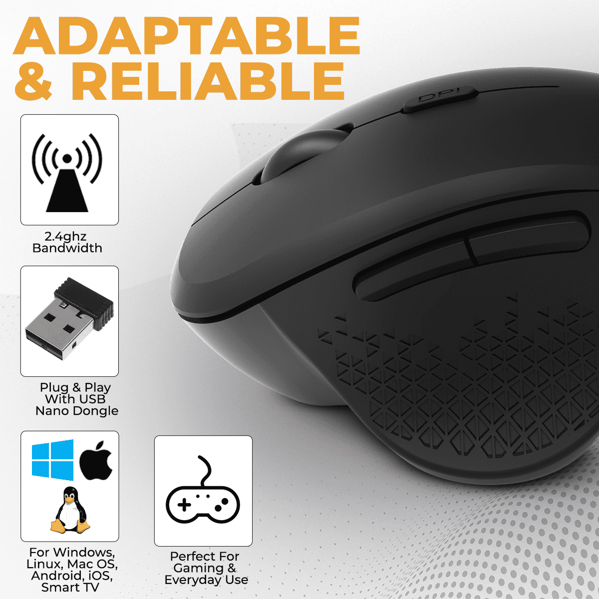 Rock Ergonomic Wireless Mouse