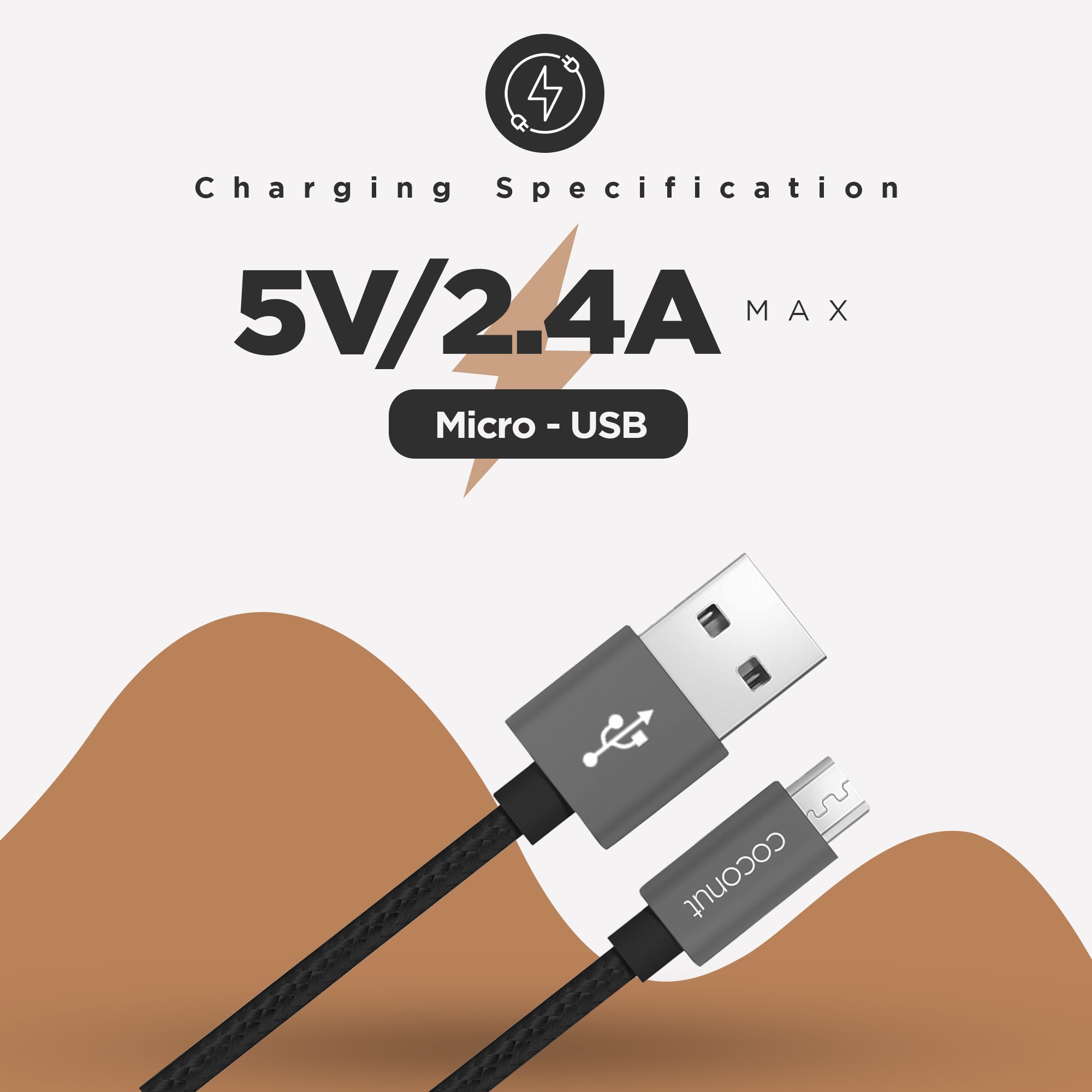 1M C12 Micro USB Charge & Sync Cable for devices