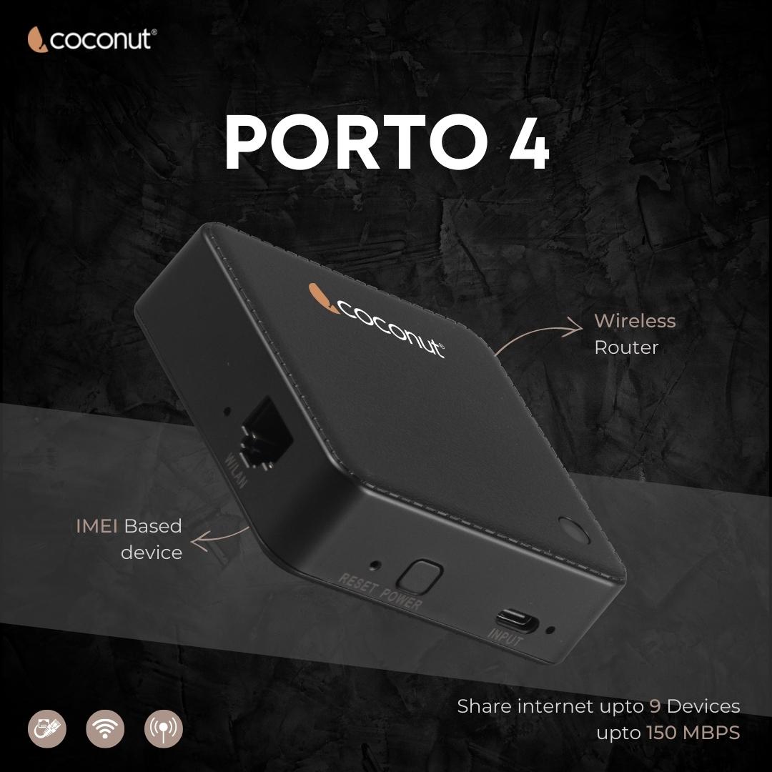 Porto 4 4G Wireless Router with LAN
