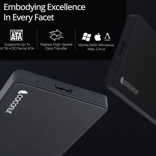 SC11 2.5-inch HDD/SSD USB 2.0 SATA casing for secure data storage