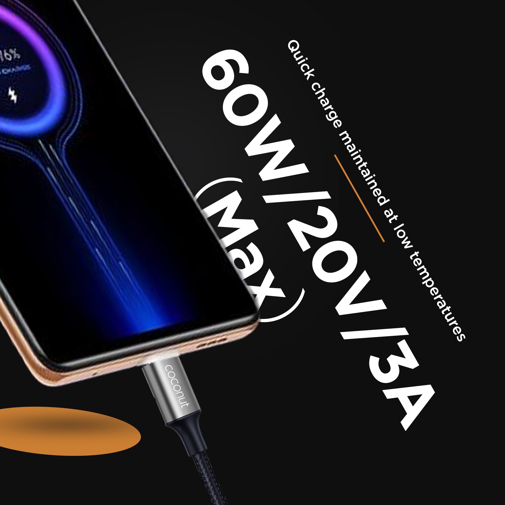 1M C17 USB-C to USB-C 60W Ultra cable for fast charging