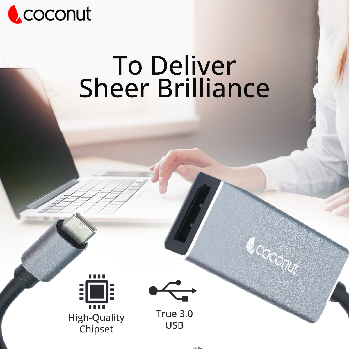 Type C to 4K HDMI Adapter for high-quality video output