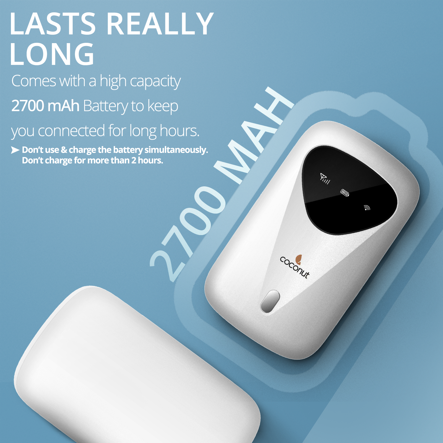 Porto 3 4G Wireless Router with built-in 2700mAh battery