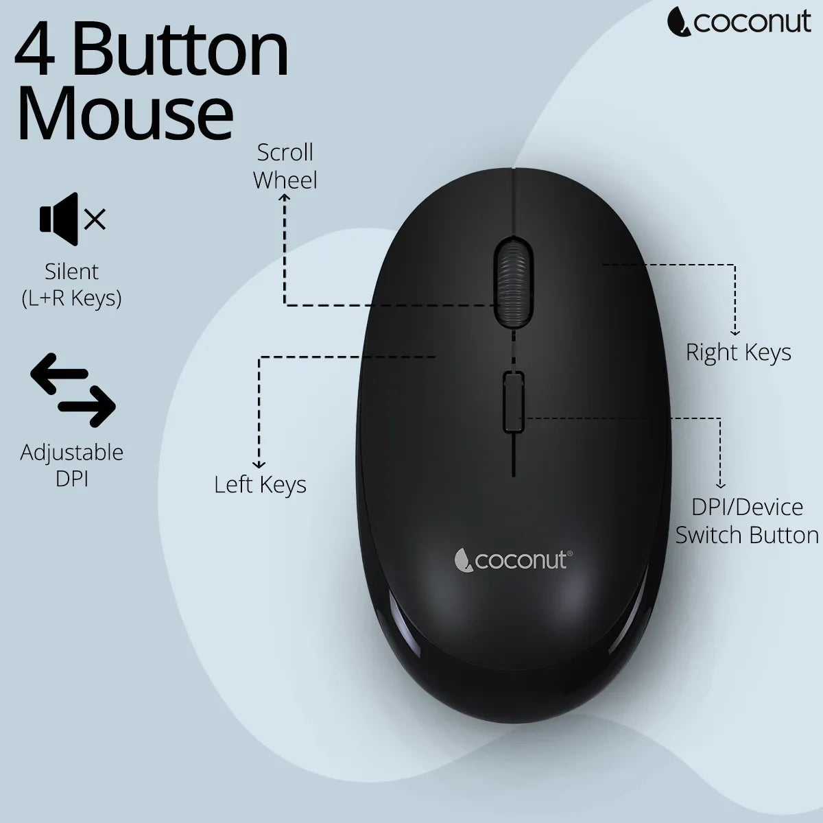 Glory Wireless Mouse with Bluetooth functionality for seamless control