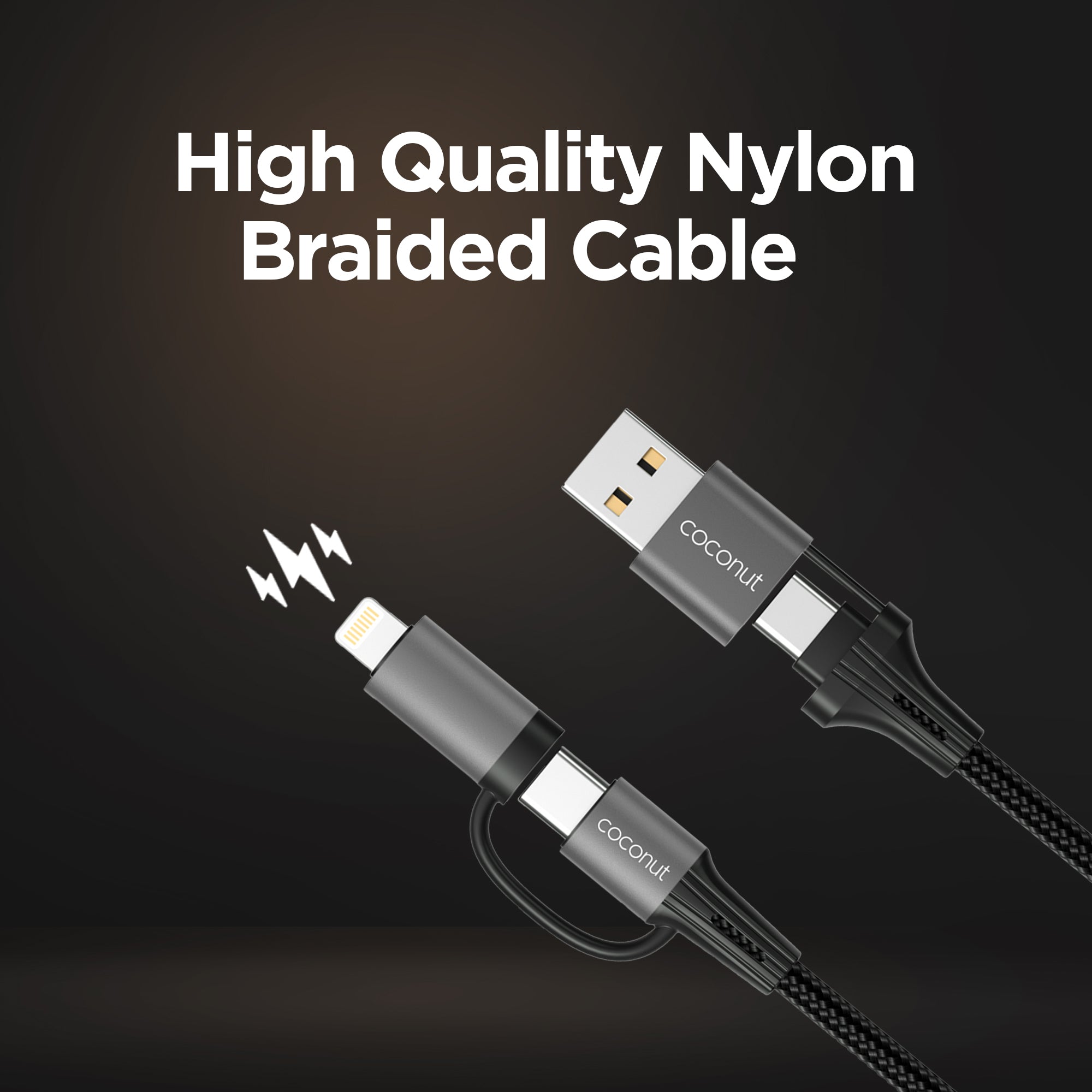 1M C21 4-in-1 Charging Cable for multiple devices