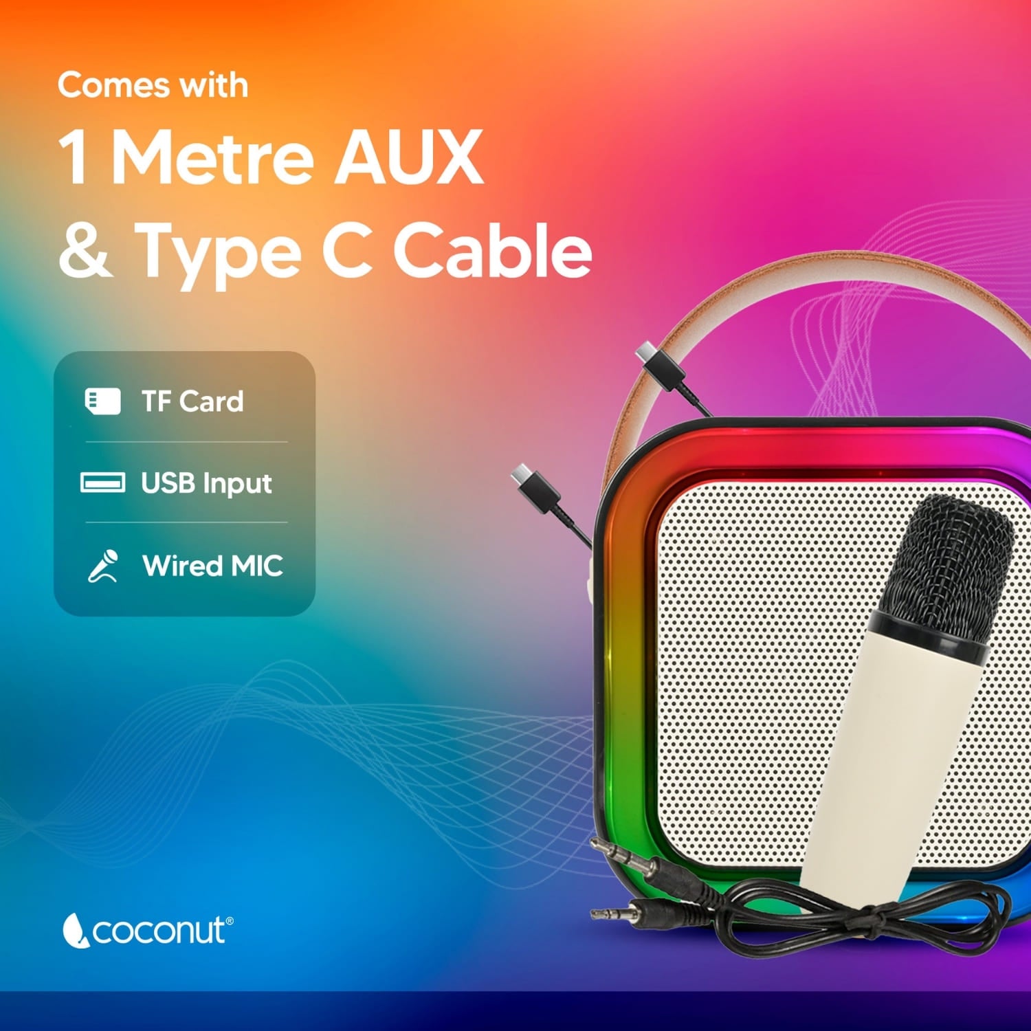 BILLY RGB Karaoke Speaker with Wireless Microphone