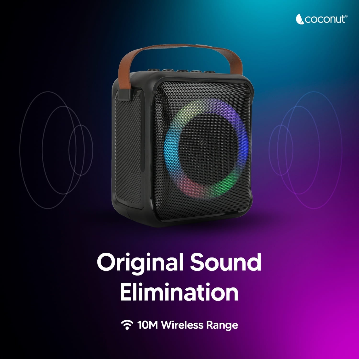 Vibrant RGB Karaoke speaker with microphone for dynamic music experience