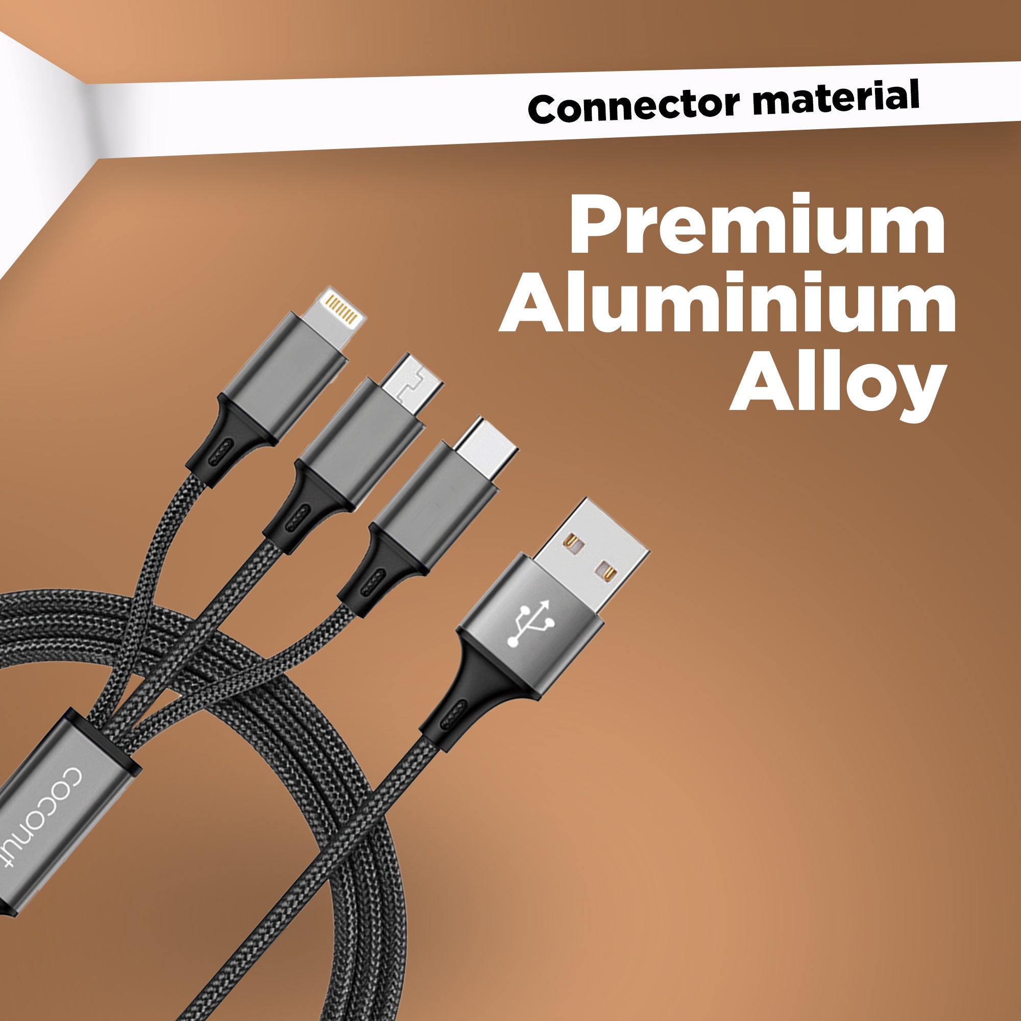 C16 3-in-1 Cable 3A, 1M length for multiple devices