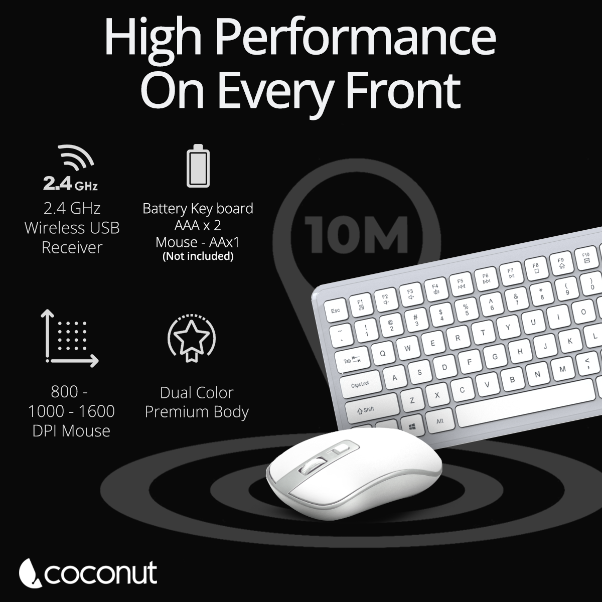 Admire Wireless Keyboard and Mouse Combo, sleek and ergonomic