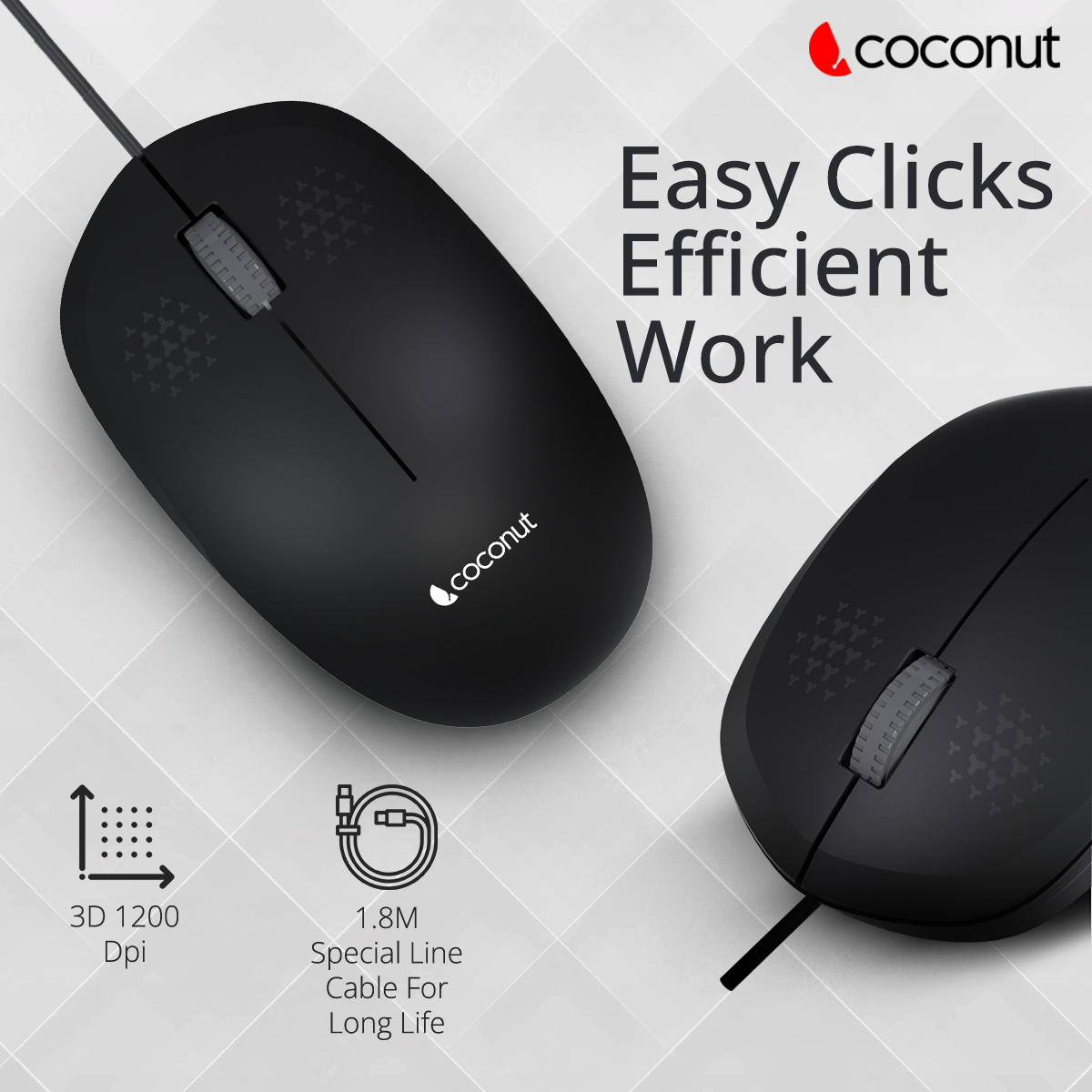 Full-sized Mango Wired Keyboard and Mouse Combo for efficient typing