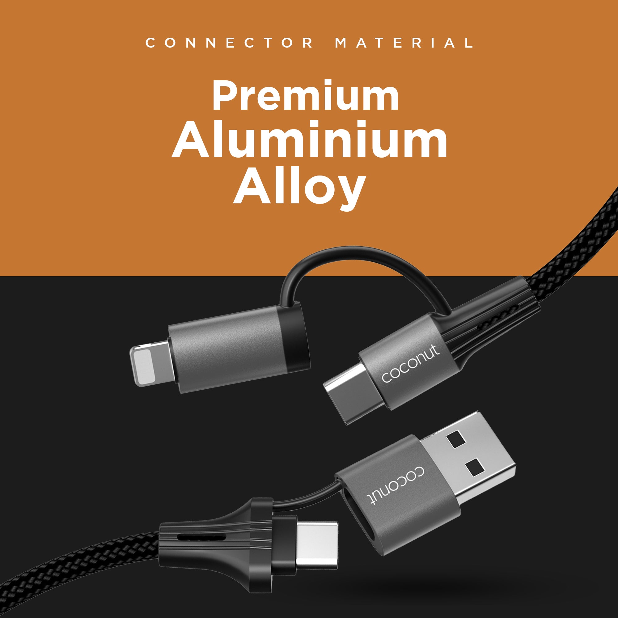 1M C21 4-in-1 Charging Cable for multiple devices