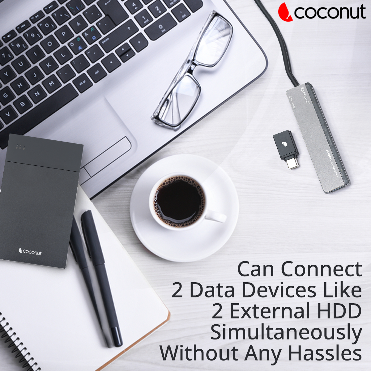 UH15 Saturn 4-Port USB Hub with Type-C Charger for versatile charging