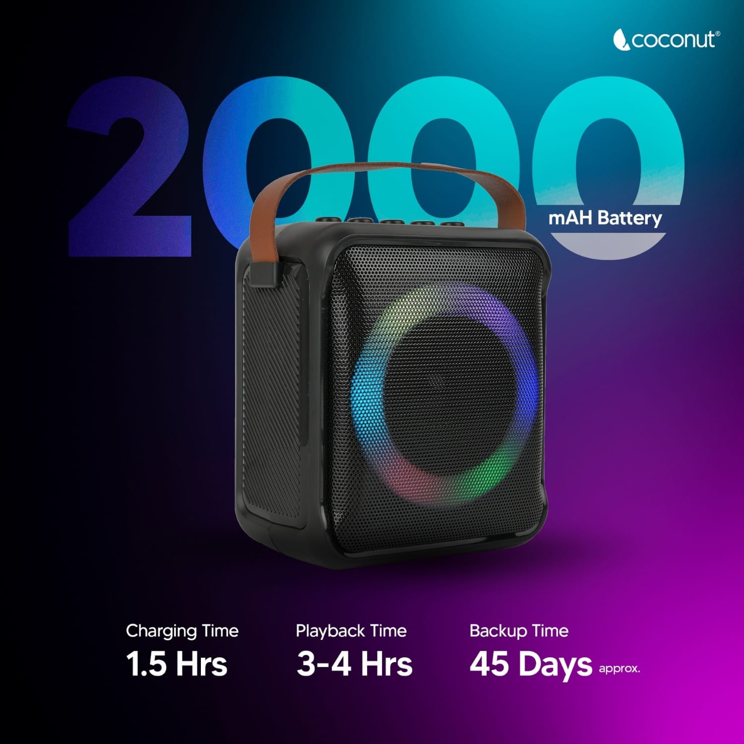 Vibrant RGB Karaoke speaker with microphone for dynamic music experience