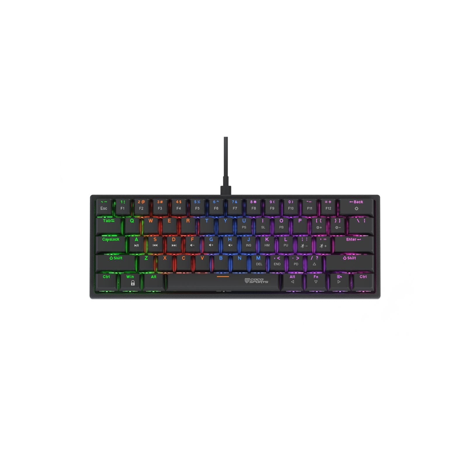 K21 Virgo Mini Mechanical Gaming Keyboard, True Red Outemu Switches